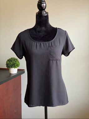 Black chiffon blouse